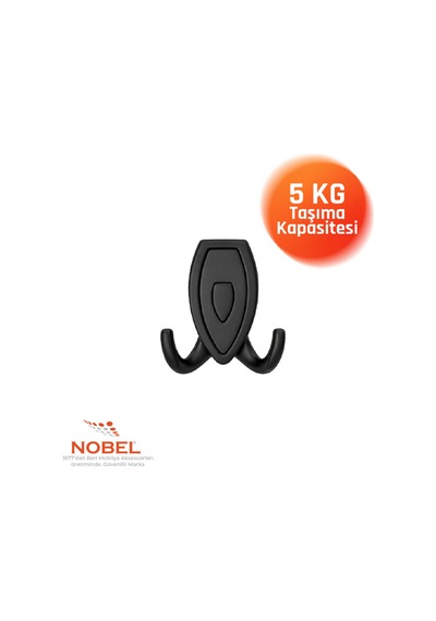Zepli N Askı, Metal Vestiyer Askısı, Matsiyah Si Yah, Duvar Ve Dolap Askılığı 5'li Set Vidalı Matsi Yah
