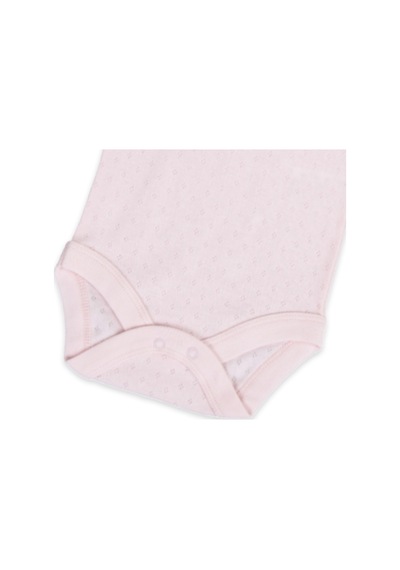 Novibaby 3'lü 9-12 Ay Jakarlı İp Askılı Pembe Bebek Atlet Body Zıbın Çıtçıtlı 100% Pamuk Pembe