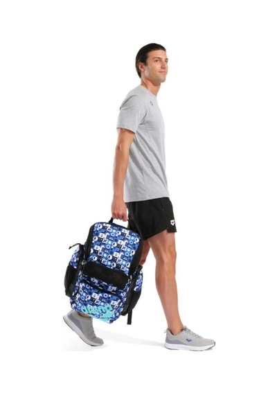 Arena One Go Backpack 45l Allover Unisex Yüzücü Sırt Çantası 010232103 Mavi
