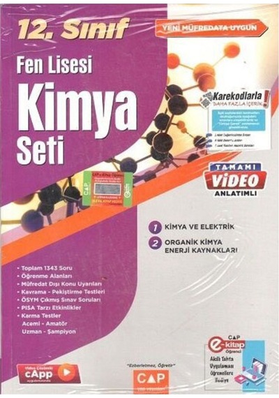 2023 12 Sınıf Kimya Fen Lisesi Seti -  Çap Yayınları