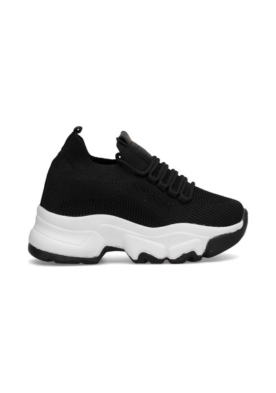 Ayakkabı Fuarı Elit Ysflt343 Kadın Klasik Sneaker Siyah - Beyaz Siyah - Beyaz
