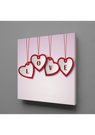 Love Kalpli Kanvas Tablo 100x100cm
