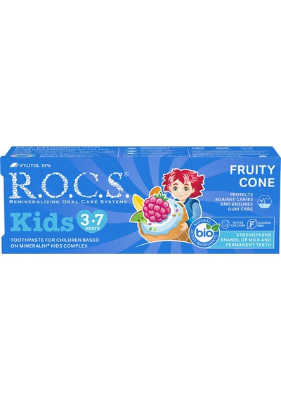 3 Adet Rocs Kids 4-7 Yaş Meyve Külahı Diş Macunu 35 Ml