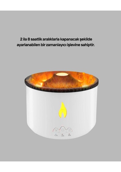 Northcity Alev Efektli Aromaterapi Difüzörü 360ml - Sessiz, Zaman Ayarlı Ve Dekoratif