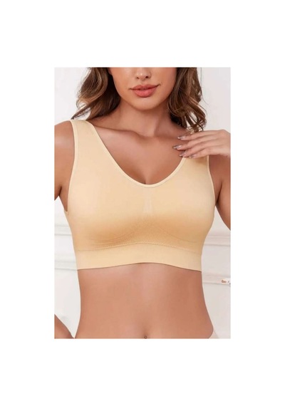 Fit Women Kalın Askılı Pedsiz Büstiyer Korsesi Seamless 5050 Bej