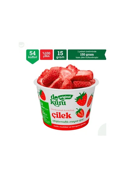 Original Çilek Atıştırmalık Meyve Cipsi 15gr