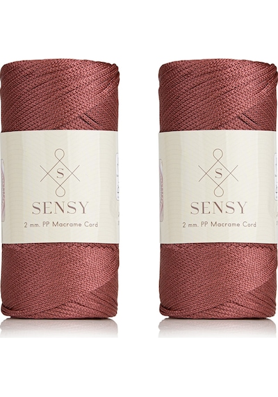 Premium 400 Gr Polyester Makrome Ipi 2 Mm 2li Set Gül Kurusu Makrame Ip Supla Çanta Ipi No:4