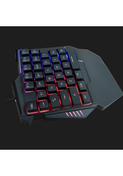 G7 Tek El Kullanım Gaming Oyuncu Usb Kablolu Klavye Rgb Led Işıklı 35 Tuşlu Taşınabilir Mini Oyun Tuş Takımı