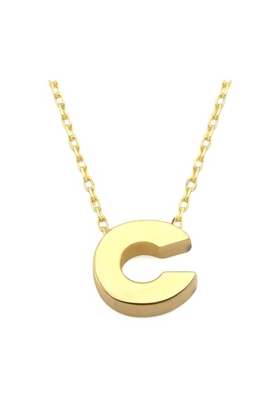 Çgk Çiğdem Gürel Kuyumculuk C Harf Altın Kolye Gold