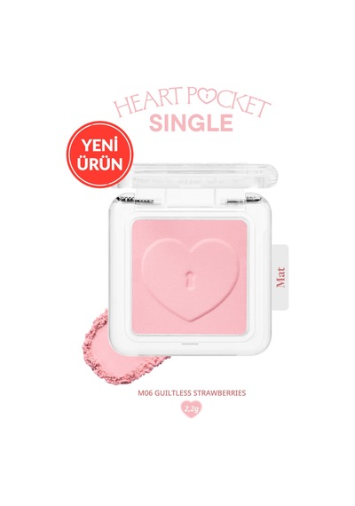Peripera Heart Pocket Single M06 Guiltless Strawberries M06 Guiltless Strawberries