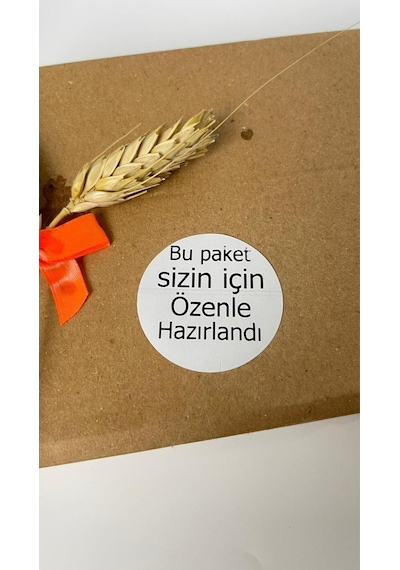 Bu Paket Sizin İçin Özenle Hazırlandı Siyah Yazılı Yuvarlak Etiket 3x3 Cm 150 Adet