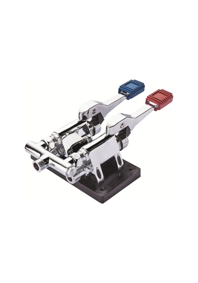 Topsan Çift Pedal Çift Su Armatür Sıcak Soğuk Pedal Musluk Krom Çok Renkli