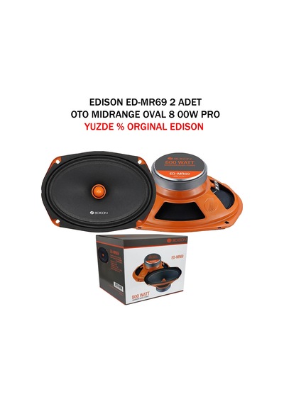 Edison Ed-Mr69 Oval 6X9 Profesyonel Midrange Hoparlör 800Wat