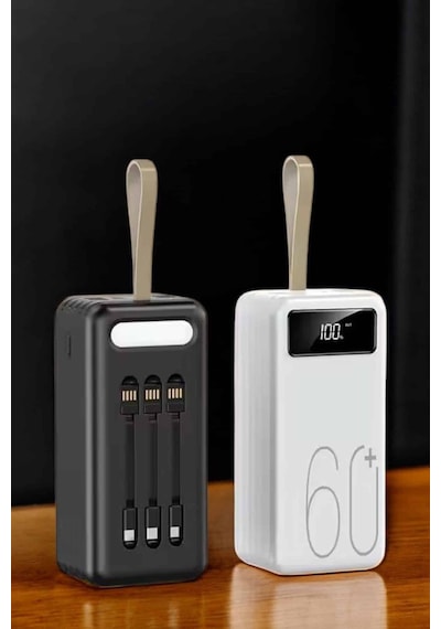 Powerbank 60.000 Mah Dijital Göstergeli 4 Portlu Taşınabilir
