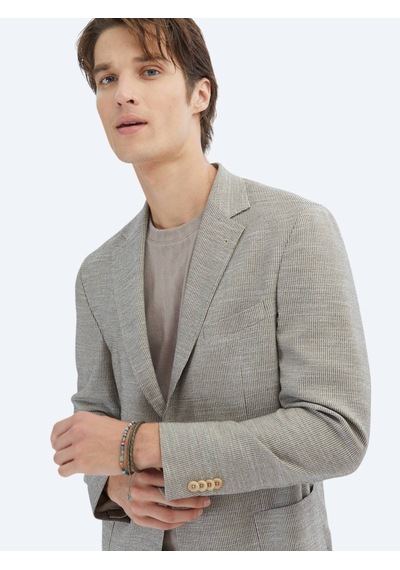 Kip Kahverengi Desenli Modern Fit Ceket Kahverengi Kip Kahverengi Desenli Modern Fit Ceket Kahverengi