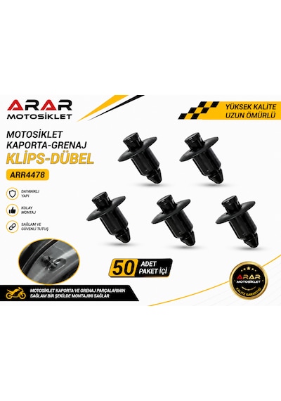 Motosiklet Kaporta-grenaj Klips-dübel Paket İçi 50 Adet -arr4478 0