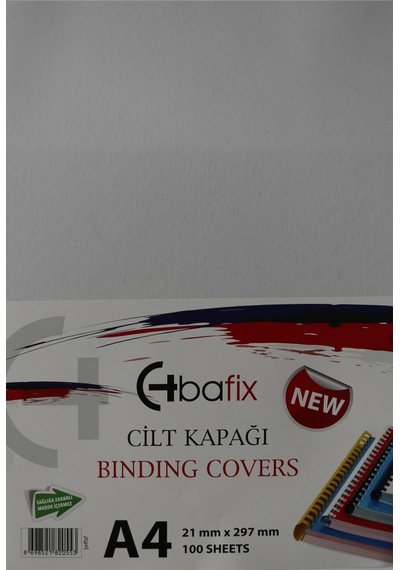 Bafix Cilt Kapağı Plastik Opak A4 160 Mıc Şeffaf Çok Renkli