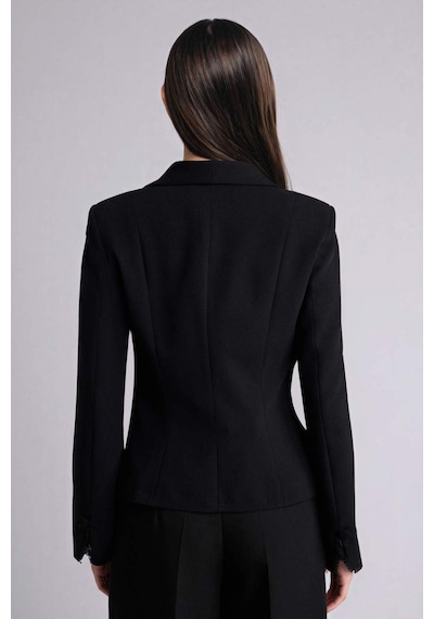Defacto Fıtted Krep Blazer Ceket G7816ax26spbk81 Siyah-bk81
