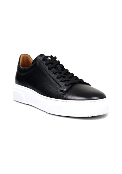 Siyah-beyaz Hakiki Deri Sneaker Ayakkabı 632.2501-siyah Siyah