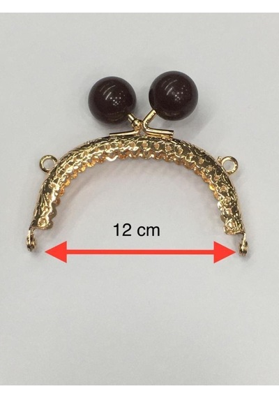 Karantuhafiye Çanta Ve Cüzdan Klipsi 12 Cm Incili Model Gold Kahve İnci Gold Kahve İnci Çok Renkli