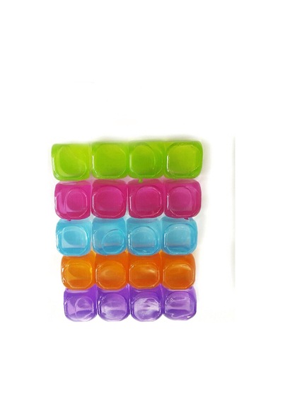 Plastik 20'li Tükenmez Buz Kalıbı Buz Küpleri Renkli Plastik Buz Küpü Renkli Buz Küpleri Plastik Diğer