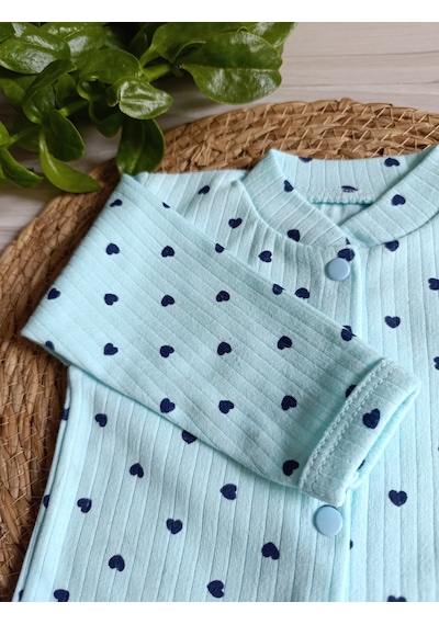 Minilkabebe Kalpli Fitilli 5 Li Hastane Çıkışı Pamuklu Mint Mint Yeşili