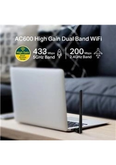 Tp-link Archer T2u Plus 600 Mbps Antenli Yüksek Verimli Kablosuz Usb Adaptör Ac600