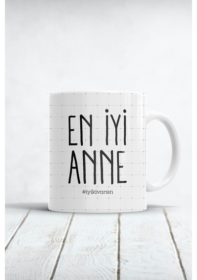 En Iyi Anne Iyi Ki Varsın Anneler Günü Tasarım Kupa Bardak Beyaz