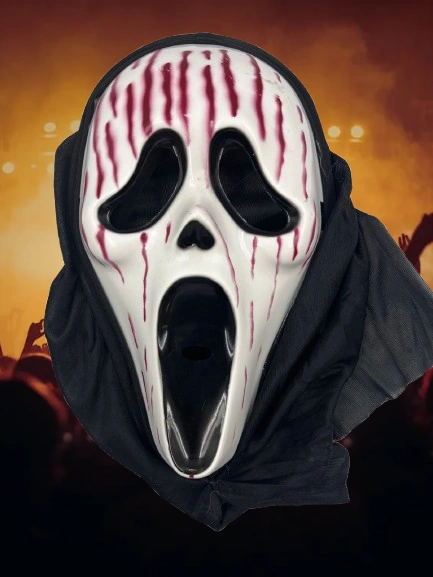 Halloween Maske Çığlık Kanlı Lüks Kalın Arkası Tül Diğer