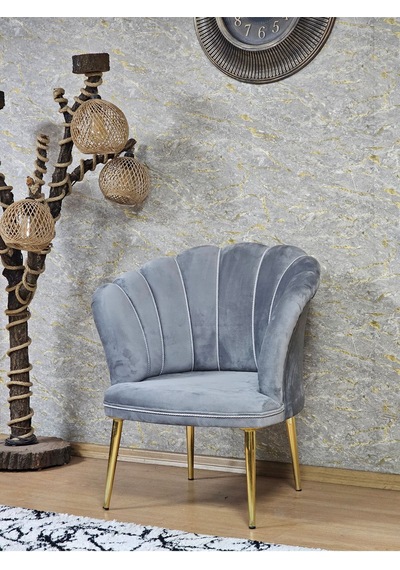 Tekli Papatya Çay Seti Koltuk Gold Sivriltme Ayak, Balkon, Salon 001