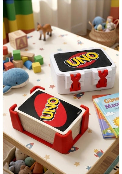 Uno Kart Kutusu Organizer Oyun Kartları İçin Düzenleyici Kutu Kapaklı Taşıma Ve Saklama Kutusu