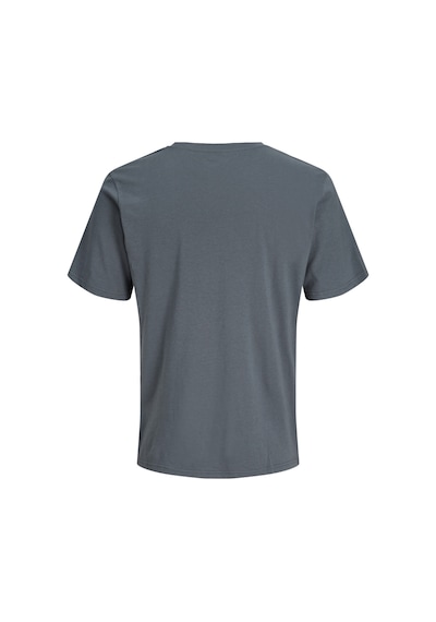Jack & Jones Erkek Gögüs Baskili Bisiklet Yaka Tisört - Tom - 12298418 Turbulence