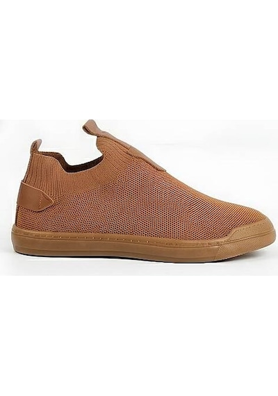 Daytex 4224 Erkek Slip-on - Full Triko Örgü Termo Taban Sneaker Taba