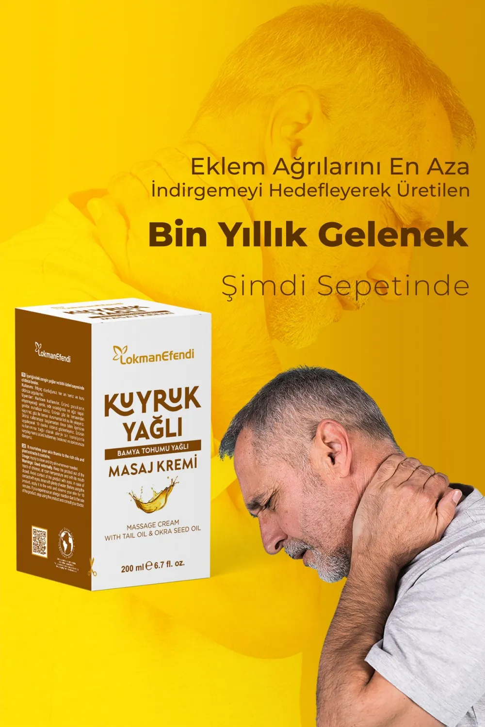 Lokman Efendi Kuyruk Yağlı Masaj Kremi 200 Ml + Kuyruk Yağı Kremi