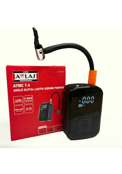Atmc 7.4 Akülü Dijital Lastik Pompası A0104074 Atlas