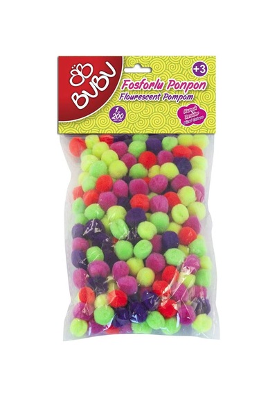 Bu-bu Ponpon Fosforlu 1 Cm 200lü Karma Hs0001 Genel