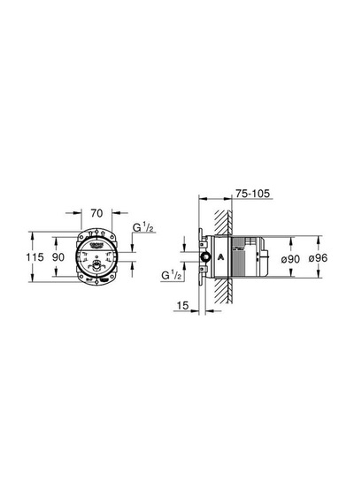 Grohe Rainshower Evrensel Sert Kutu 1/2 26483000 Mavi