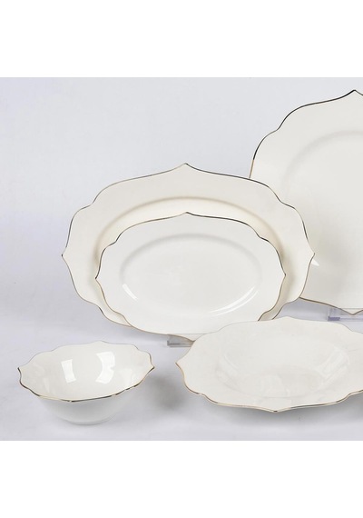 New Bone Porselen 30 Parça Yemek Takımı Mtfk0120 Beyaz