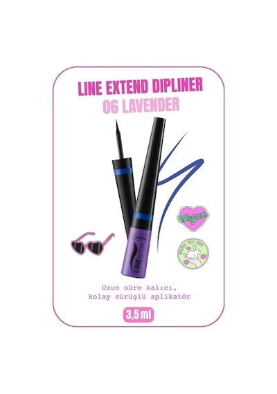 Callista Line Extend Dipliner Uzun Süre Kalıcı - 06 Dark Lavender - Mavi