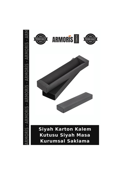 Siyah Karton Kalem Siyah Masa Kurumsal Saklama Çok Renkli
