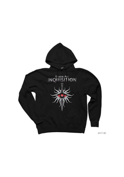 Dragon Age Inquisition Siyah Kapşonlu Sweatshirt Hoodie Siyah