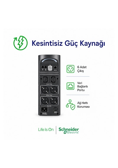 Apc Back-ups Pro Bgm2200b-gr 2200va 1320w Saf Sinüs Line Interactive Ups 4 Schuko + 2 Iec