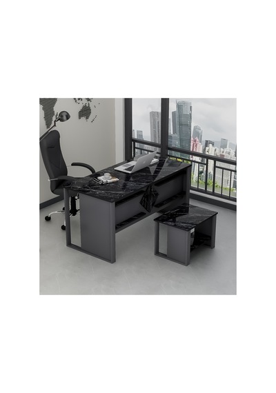 Prestij Sehpali Ofis Masası, Büro Takımı, Çalıma Masası, Sehpa Sandalye Ve Aksesuarlar Dahil Değildir Antrasit - Royal Mermer Prestij Sehpali Ofis Masası, Büro Takımı, Çalıma Masası, Sehpa Sandalye Ve Aksesuarlar Dahil Değildir Antrasit - Royal Mermer