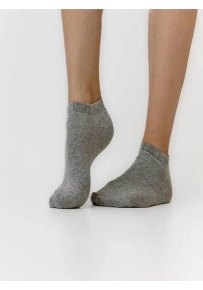 Ozzy Socks 12 Çift Kadın Gri Bambu Görünmez Sneaker Spor Ayakkabı Çorabı Gri