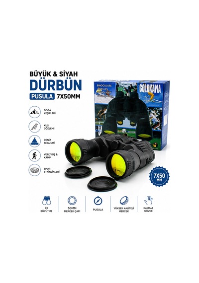 Büyük - Siyah Dürbün 7x50mm 168ftx1000yrf