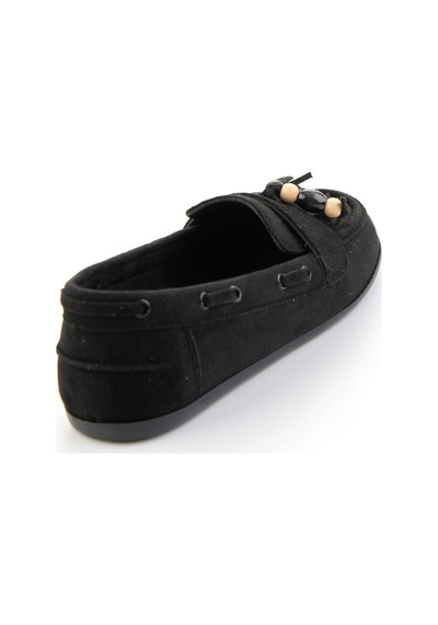 Bambi Siyah Kadın Loafer Ayakkabı K01566004972 Siyah