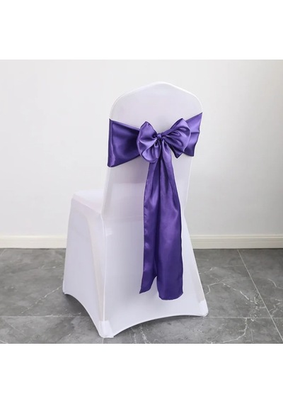 Sandalye Kurdele Vs Saten Kumaş 275x15cm 24 Adet Çok Renkli