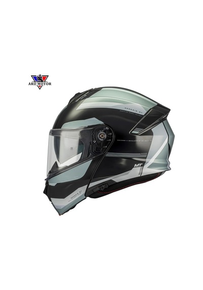 Mt Helmets Genesıs Sv Raccoon B12 Parlak Çene Açılır Kask Yeşil
