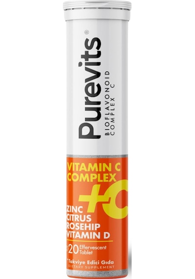 Purevits Vitamin C Komplex 20 Efervesan Tablet