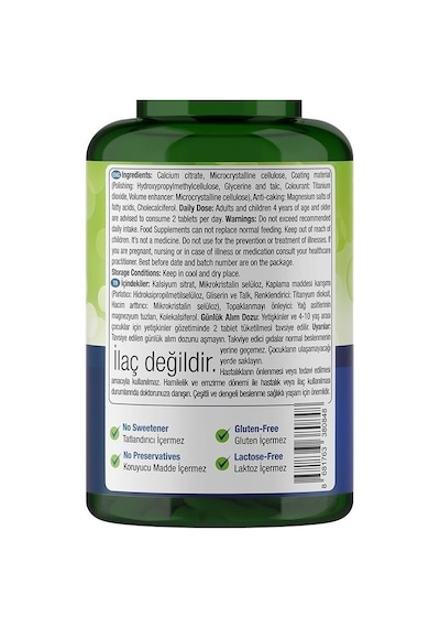 Natures Supreme Calcium With Vitamin D3 120 Tablet Aromasiz